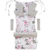 Medi Partners Stroller insert in a 4-piece set - Dream catchers with flowers + gray minky | Shoptok.si