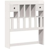 vidaXL Krevet s regalom za knjige bez madraca bijeli 90x190cm borovina | shoptok.hr