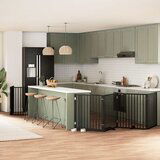 vidaXL Ograda za pse z vrati zložljiva 12 panelov črna 960 cm les Cene