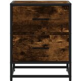 vidaXL Nočna omarica 2 kosa dimljen hrast 40x31x50 cm inženirski les | Shoptok.si