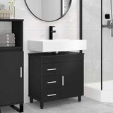  Kupaonski Lavabo - Umivaonik s sudoperom s ladicama Crna 60 x 35 x 60 cm | shoptok.hr