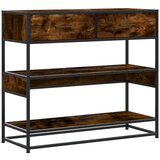 Maison Chic konzolna miza - miza ob steni dimljen hrast 90x35x80 cm inženirski les, (21785887) Cene