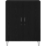 vidaXL Visoki kabinet Črn hrast 69.5x34x180 cm Umetni les | Shoptok.si