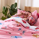 Their Nibs Bela/rožnata bombažna posteljnina za zakonsko posteljo 200x200 cm Mon Coeur – | Shoptok.si