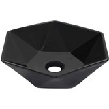 vidaXL Umivalnik 40x36,5x12 cm keramičen črn | Shoptok.si