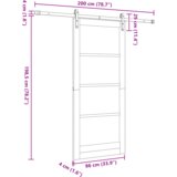 vidaXL drsna vrata z kompletom hardware Bela 86x198.5 cm Trd les bor | Shoptok.si