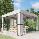 vidaXL paviljon z dvojno streho 3x3 m bel | Shoptok.si