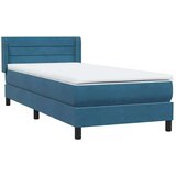 Box spring postelja z vzmetnico temno modra 80x220 cm žamet, (21791512) | Shoptok.si