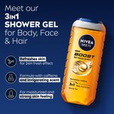 Nivea men active energy okrepljujući gel za tuširanje za lice, tijelo i kosu 250 ml za muškarce | shoptok.hr