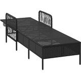  Ležaljka Crna i krem-bijela 55 x 200 x 92 cm poliratan | shoptok.hr