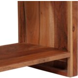 vidaXL Knjižna omara Rjava, Črna 80 x 30 x 110 cm Masiven les akacije | Shoptok.si