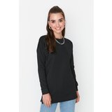 Trendyol Black Basic Scuba Knitted Sweatshirt Cene