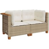 vidaXL Kutne vrtne sofe s jastucima 2 kom bež od poliratana | shoptok.hr