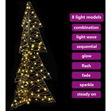 vidaXL Božično drevo med 160 LED Toplo bela 150 cm Ratan | Shoptok.si