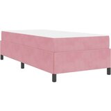 vidaXL Konstrukcija postelje Drugo Roza in bela 90 x 190 cm Žamet | Shoptok.si