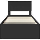 Okvir za krevet Crna 90 x 190 cm Čvrsto borovo drvo | shoptok.hr