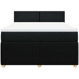  Krevet s oprugama i madracem crni 160x200 cm od tkanine | shoptok.hr