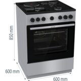 Gorenje Kombinirani štedilnik GK6B41SD | Shoptok.si