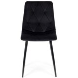 Modern Home Set od 4 prošivene baršunaste stolice za blagovaonicu i dnevni boravak - crne | shoptok.hr
