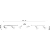 Mömax reflektor klausi, kromirano, 6 x 40 w | Shoptok.si