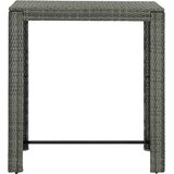  7-dijelni vrtni barski set od poliratana s jastucima sivi Siva 100 cm table length | shoptok.hr