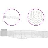 vidaXL Zunanja pasja ograda s streho srebrna 12x12x2,5 m pocink. jeklo | Shoptok.si