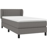  Box spring postelja z vzmetnico temno siva 90x190 cm blago, (20723960) | Shoptok.si