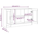  Vitrina boja dimljenog hrasta 120 x 30,5 x 70 cm drvena | Eponuda.ba