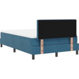 Box Spring Krevet s Madracem Tamnoplava Mala Dupla Baršun | shoptok.hr