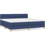  Box spring postelja z vzmetnico moder 200x200 cm blago, (20894976) | Shoptok.si