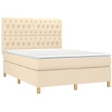  s oprugama i madracem krem 140 x 190 cm od tkanine | shoptok.hr