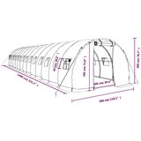 vidaXL Staklenik s čeličnim okvirom zeleni 42 m² 14 x 3 x 2 m | shoptok.hr