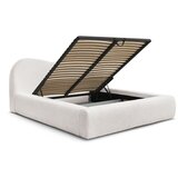 Bobochic Paris Bela oblazinjena zakonska postelja s prostorom za shranjevanje in letvenim dnom 140x190 cm Orlane – | Shoptok.si