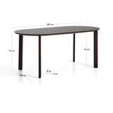 Kave Home Vrtni stol sa staklenom pločom stola 90x180 cm Erice – | shoptok.hr