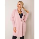 Fashion Hunters Pink Nora alpaca coat Cene