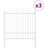 Vrtna Ograda 3 pcs Bijelo 170 x 215 cm Čelik s prahom premazan | shoptok.hr