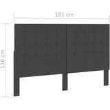  Taftirano uzglavlje od tkanine tamnosivo 180 x 200 cm | shoptok.hr