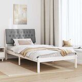  Krevetni okvir s tapiciranim uzglavljem Bijelo 100 x 200 cm | shoptok.hr