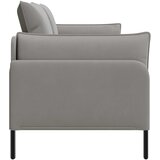 SOFA za dvije osobe 2-sjedalo Svjetlosiva 188 x 81 x 89 cm Slike