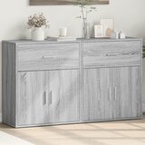  Komoda 2 kom siva boja hrasta 60x31x70cm od konstruiranog drva | shoptok.hr