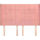  Uzglavlje s ušima ružičasto 147x16x118/128 cm baršunasto | shoptok.hr