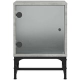  Noćni ormarići staklena vrata 2 kom boja betona 35x37x50 cm | shoptok.hr