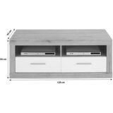 Modern Living Tv-element Malta, Bela, Barva Hrasta | Shoptok.si