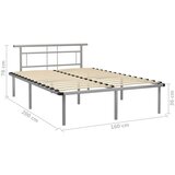  Za krevet sivi metalni 160 x 200 cm | shoptok.hr