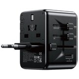 WEKOME WP-U69 Univerzalni Strujni GaN punjač, 5-porta USB (3.0 i 4 x 3.1 tipC-EU/UK/AU/US/JAP) 65W, crni Cene