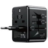 WP-U69 Univerzalni Strujni GaN punjač, 5-porta USB (3.0 i 4 x 3.1 tipC-EU/UK/AU/US/JAP) 65W, crni