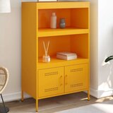 vidaXL Visoka omara gorčično rumena 68x39x113 cm jeklo | Shoptok.si