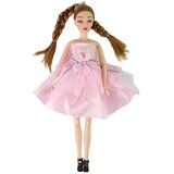  Lutka za igru Emily sa bež mačkom i pletenicama - 30 cm | Shoptok.si