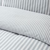 Catherine Lansfield Siva flanelna posteljnina za zakonsko posteljo 200x200 cm Stripe – | Shoptok.si