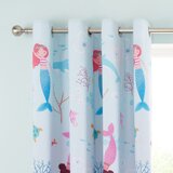 Catherine Lansfield Modre otroške zavese v kompletu 2 ks 168x183 cm Mermaid – | Shoptok.si